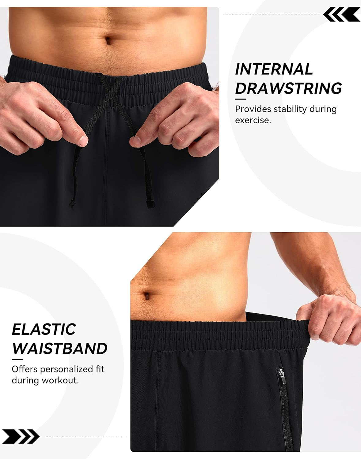 Men'S Workout Running Shorts 7"/5"/9" Lightweight Gym Athletic Shorts for Men with Zipper Pockets